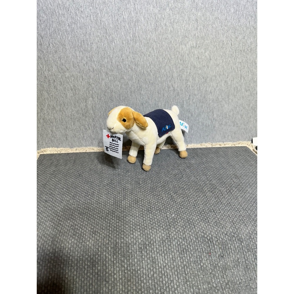 Aflac Goat Plush Stuffed Animal Promotional Advertising Squeeze Sound Toy 6in